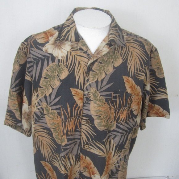 St Johns Bay vtg Men Hawaiian camp shirt pit to pit 24 L aloha luau tropical - Picture 4 of 9